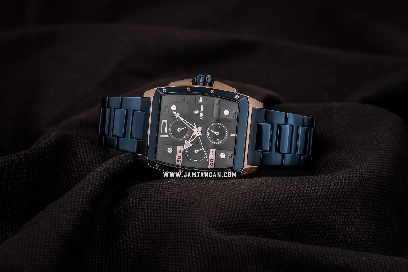 Expedition E 6636 BF BURBA Ladies Black Dial Blue Stainless Steel Machtwatch